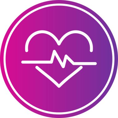 Bir kalp simgesinin vektör illüstrasyonu