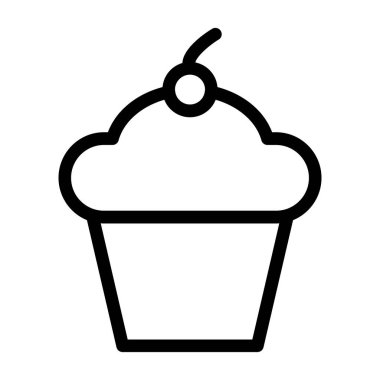 kek vektörü ince çizgi simgesi