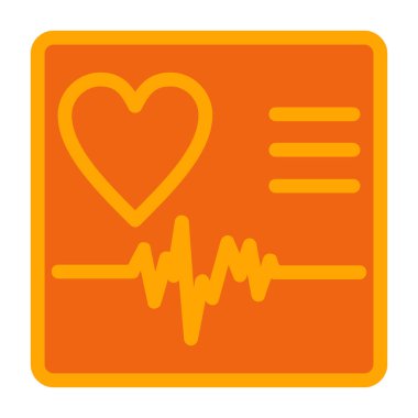 kalp atışı simgesi vektör illüstrasyonu