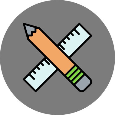 cetvel simgesi, basit tasarım vektörü