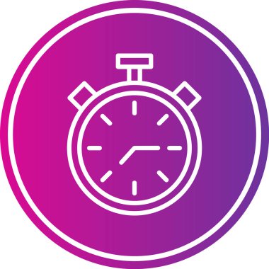 Bir saat simgesinin vektör illüstrasyonu