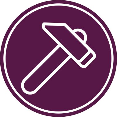 Çekiç ikonu vektör illüstrasyonu