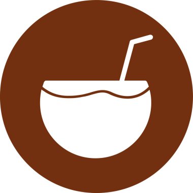 Kahve. Web simgesi basit illüstrasyon