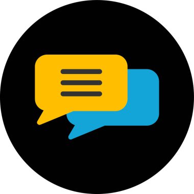 İleti sembolü vektör illüstrasyon tasarımlı konuşma balonu