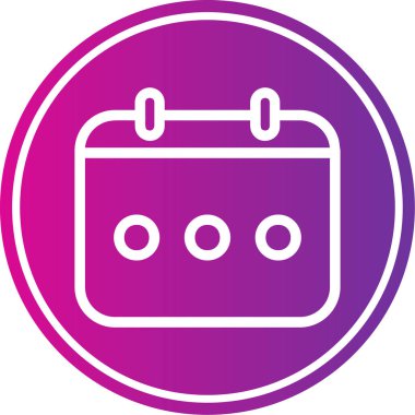 Takvim web simgesi, basit vektör illüstrasyonu