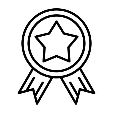ödül madalya ikonu vektör illüstrasyonu