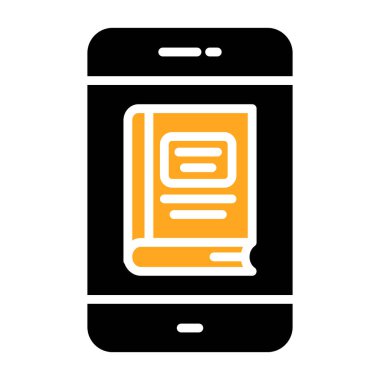 Belge ikonu vektör illüstrasyon tasarımlı akıllı telefon cep telefonu