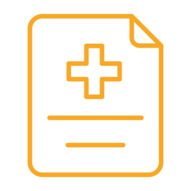 tıbbi rapor simgesi vektör illüstrasyonu