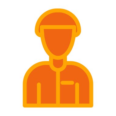 İşçi. Web simgesi basit illüstrasyon