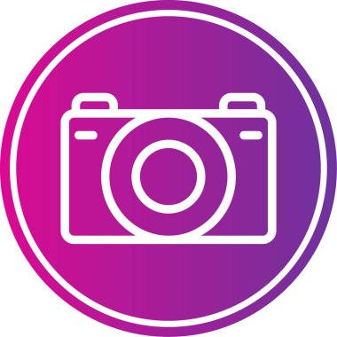 Modern kamera simgesinin vektör illüstrasyonu