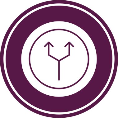 Benzersiz ok yukarı vektör çizgisi simgesi