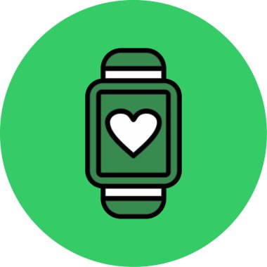 kalp atış hızı simgesi, vektör çizimi