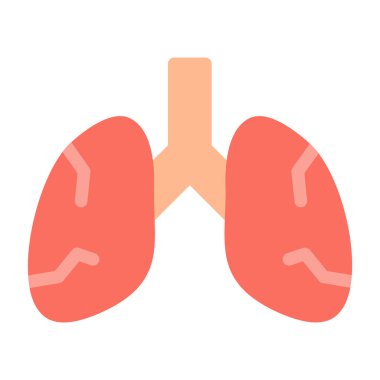 akciğer simgesi vektör illüstrasyonu