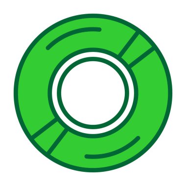 Plaj topu ikonu vektörü. Taslak top işareti. renk kontur sembolü