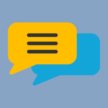 Sohbet mesajı vektör illüstrasyonu