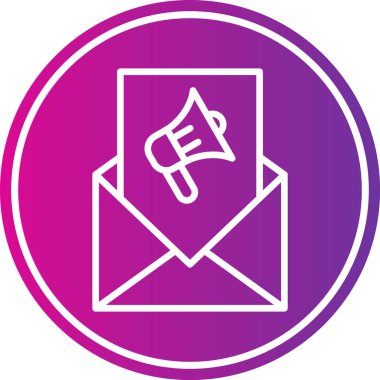 E-posta. Web simgesi basit illüstrasyon