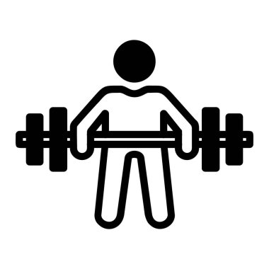 İnsan ve dambılın vektör çizimi