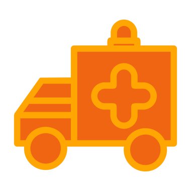 ambulans simgesi vektör illüstrasyonu