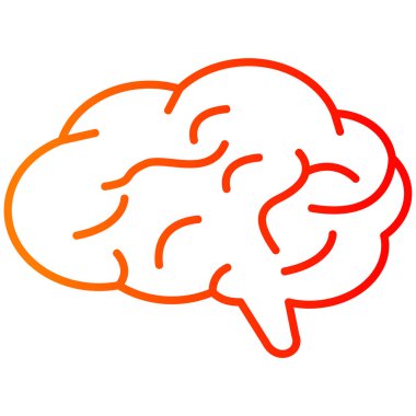 beyin ikonu vektör illüstrasyonu