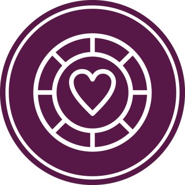 Bir kalp simgesinin vektör illüstrasyonu