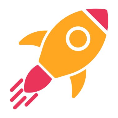 roket ikonu vektör illüstrasyonu