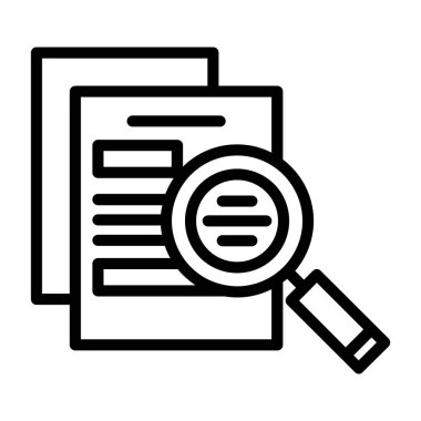 Arama belgesi simgesi vektör çizimi çizimi