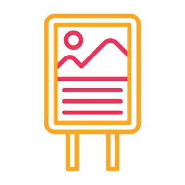 Web reklam renk simgesi. vektör illüstrasyonu