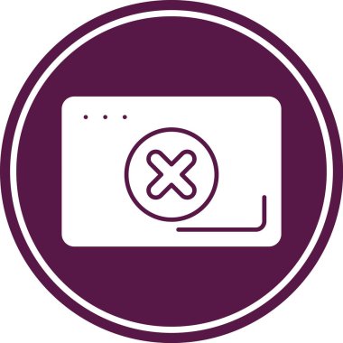 İptal et. Web simgesi basit illüstrasyon