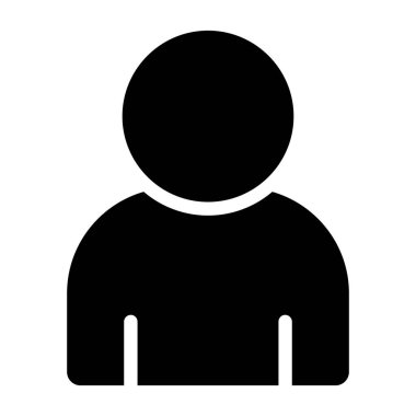 kullanıcı glyph düz simgesi