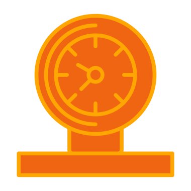 Kronometre simgesi düz bir arkaplanda izole edilmiş