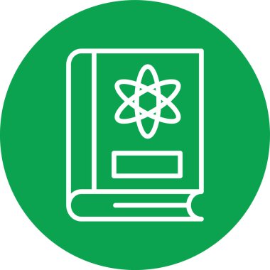 Yeşil ve beyaz bir kitabın vektör simgesi