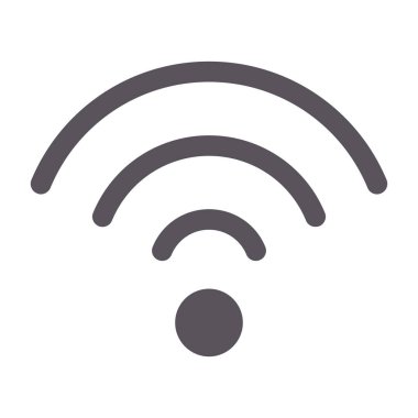 wi-fi simgesi, basit çizgi vektör çizimi