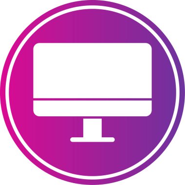 Monitör simgesinin vektör illüstrasyonu
