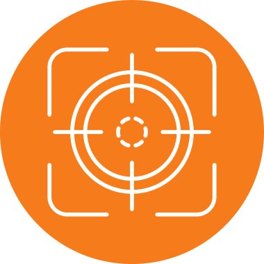 Hedef simgesi. Hedef vektör simgesi web için basit örnek