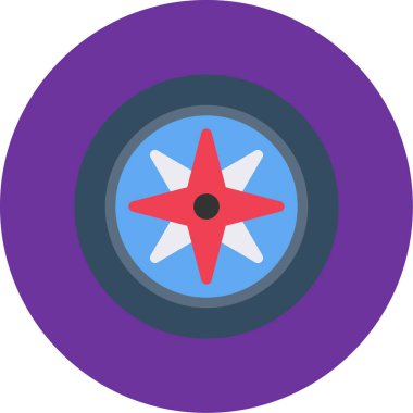 Pusula. Web simgesi basit illüstrasyon