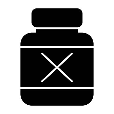 İlaç şişesi ikonu, taslak tarzı