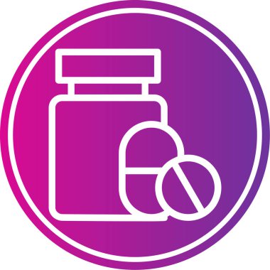 İlaç. Web simgesi basit illüstrasyon