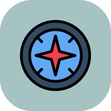 pusula simgesi, vektör illüstrasyonu