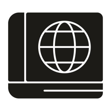 Dünya simgesi, vektör tasarımı olan dizüstü bilgisayar