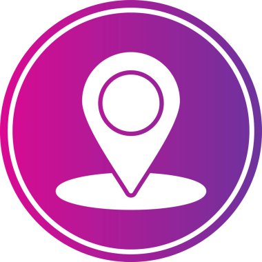 konum web simgesi, vektör illüstrasyonu