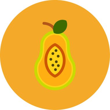 bir kavun düz simge tasarımı.