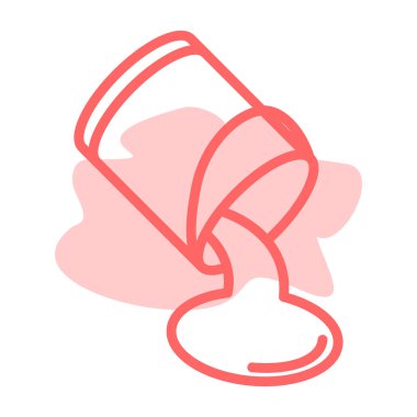 Kırmızı beyaz çizgi film bebek emziğinin vektör çizimi