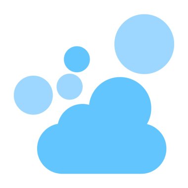 Bulut simgesi, basit illüstrasyon tasarımı