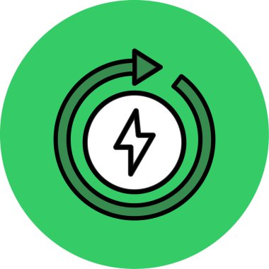 elektrik vektör çizgisi simgesi