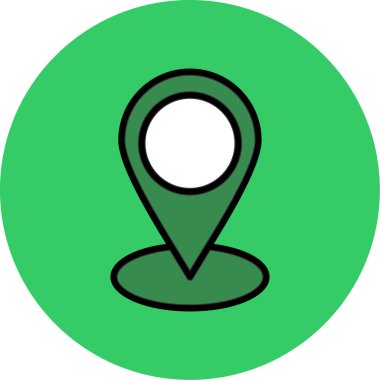 Konum Doldurulmuş Vektör Simgesi Tasarımı