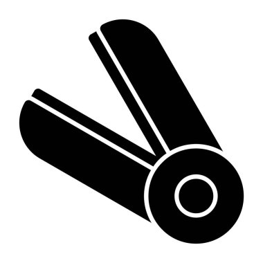 Saç Düzleştirici ağ simgesi, vektör illüstrasyonu