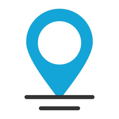 gps glyph düz renk simgesi