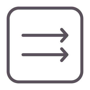 Web, ui ve bilgi grafikleri için doğru yön ok simgesi