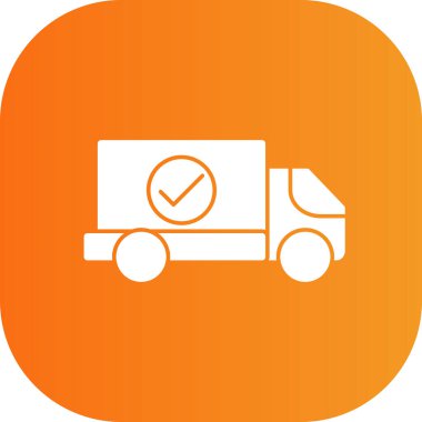 Dağıtım simgesi soyut arkaplanda izole edildi