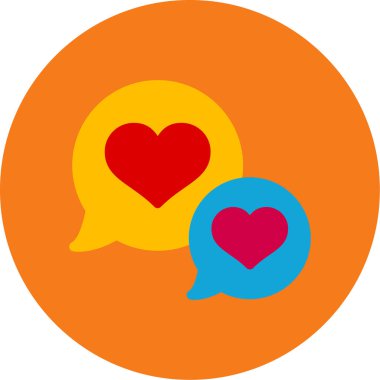 Kalp. Web simgesi basit illüstrasyon